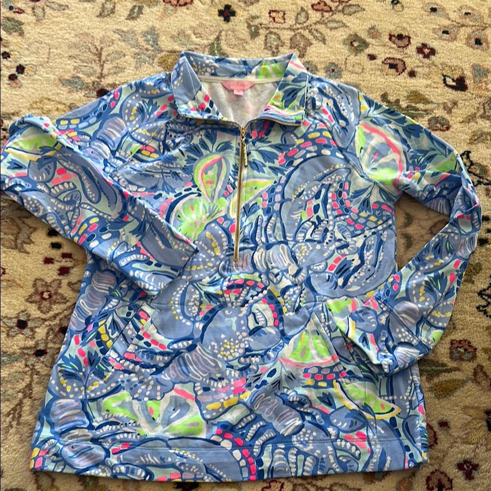 NWOT Lily Pulitzer Skipper popover quarter zip UPF 50+